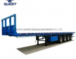 Chinese 3 4 Axle 40FT 70ton Flatbed Container Semi Trailer