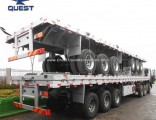 40 Feet Spring Suspension Flatbed Container Transportation Semi Trailer