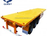 Steel Material 40FT Truck Trailer Used Flat Deck Semi Trailer