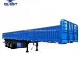 80 Tons Side Wall Cargo Flatbed Utility Trailers with Locks