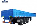 40FT Container Bulk Cargo Transport Flatbed Side Panel Semi Trailer