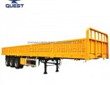 40FT 3axle Fuwa Flatbed Truck Semi Side Wall Cargo Trailer