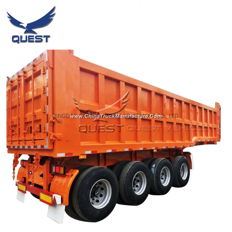 40 Cubic Meter 4axles Dumping Tipper Truck Trailer for Tractor