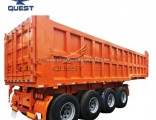 40 Cubic Meter 4axles Dumping Tipper Truck Trailer for Tractor
