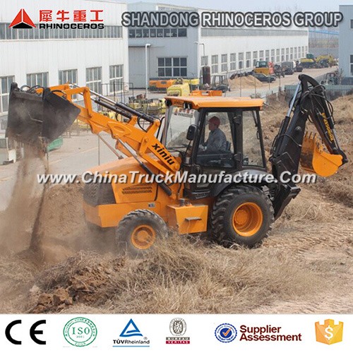 Mini Compact Backhoe Loader 7t with 0.3m3 Digging Bucket for Agriculture