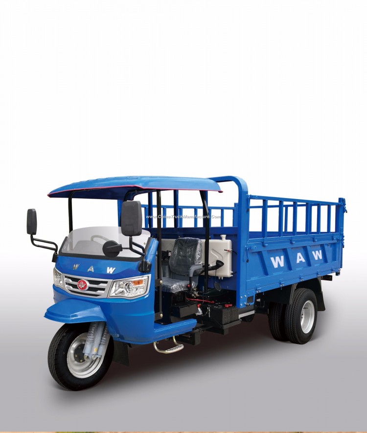 Waw Right Hand Drive Closed Cargo Diesel Motorized 3-Wheel Tricycle with Cabin From China