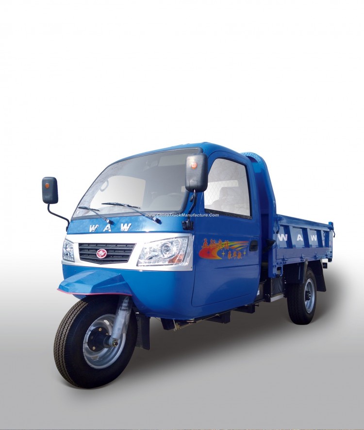 Waw Closed Cargo Diesel Motorized 3-Wheel Tricycle From China
