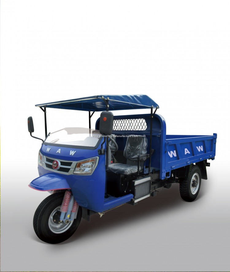 Waw Open Cargo Diesel Motorized 3-Wheel Tricycle From China