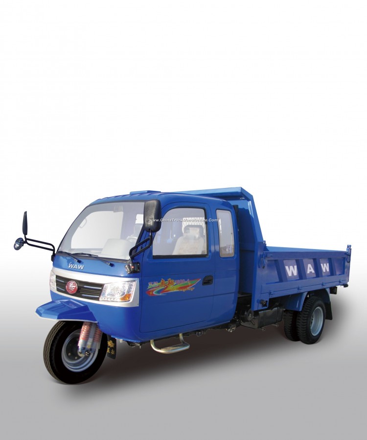 Waw Chinese Closed Cargo Diesel Motorized 3-Wheel Tricycle for Sale