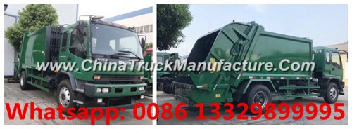 Good price ISUZU FTR 4*2 LHD 205hp refuse compacted garbage truck for sale