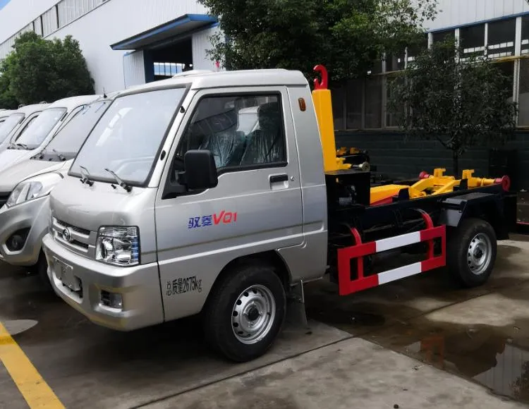 Foton small rear self loading hook lift roll off garbage truck Picture