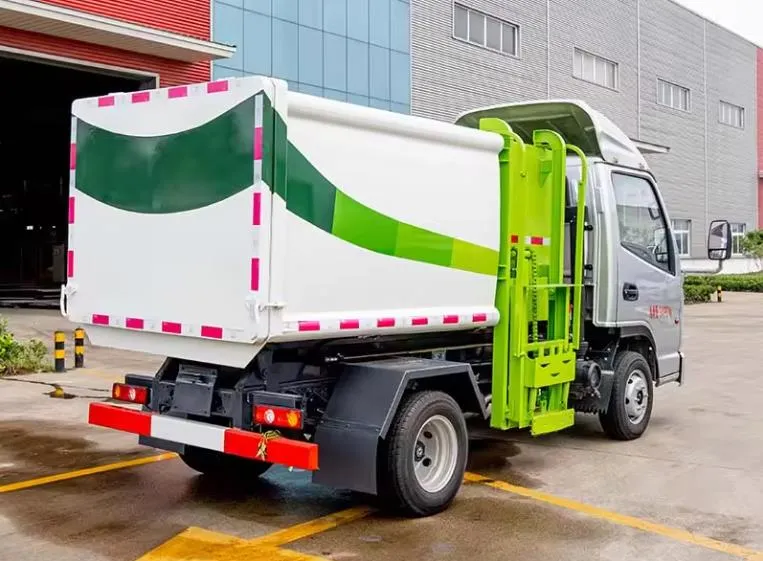 Dongfeng 4x2 5m3 side loading garbage truck